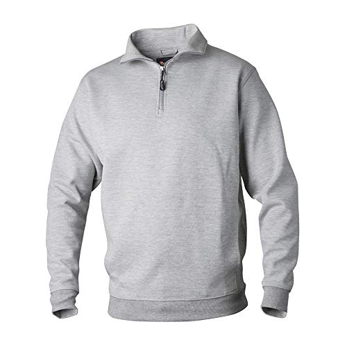 Top Swede 0102-06-06 Modell 0102 Zip Sweatshirt, Hellgrau Meliert, Größe L von Top Swede