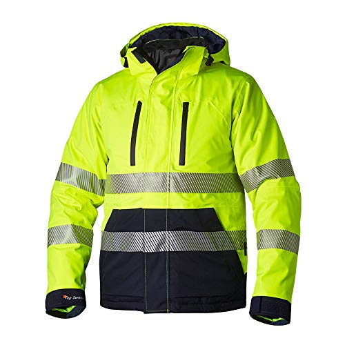 Top Swede 12702001209 Modell 127 Hi-Vis Wind und Wasserdichter 3-in-1 Jacke, Gelb/Marine, Größe 3XL von Top Swede