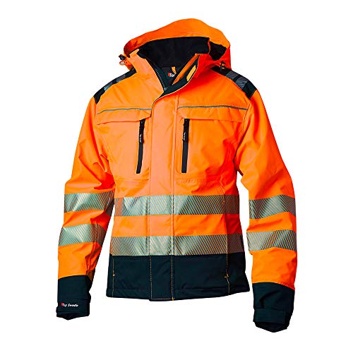 Top Swede 13002002207 Modell 130 Warnschutz Wetterschutz Jacke, Orange/Marine, Größe XL von Top Swede