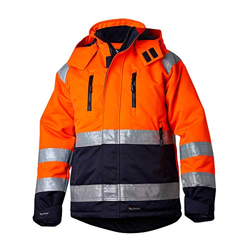 Top Swede 13101702206 Modell 131 Warnschutz Jacke, Orange/Marine, Größe L von Top Swede