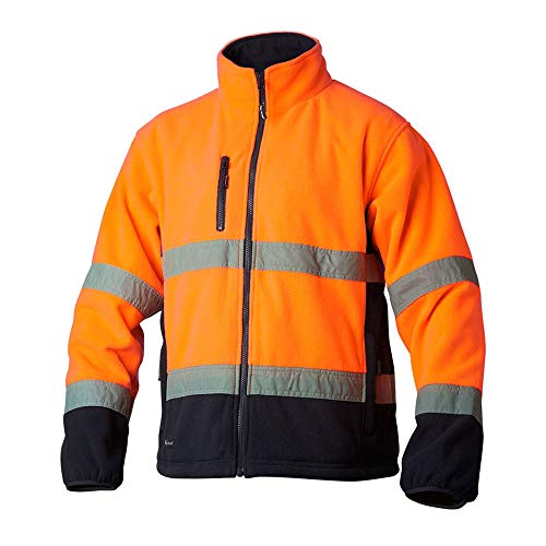 Top Swede 26404302208 Modell 264 Winddichte Fleecejacke, Orange, Größe XXL von Top Swede