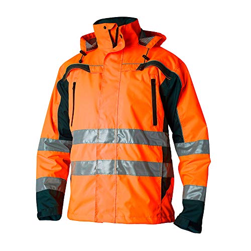 Top Swede 5217-22-08 Modell 5217 Hi Vis Wetterschutz Jacke, Orange, Größe XXL von Top Swede