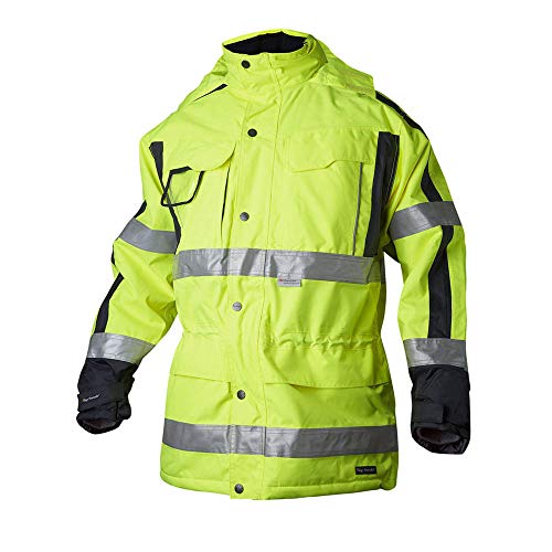 Top Swede 6317-12-08 Modell 6317 Wind und Wasserdichter Parka Jacke, Gelb/Marine, Größe XXL von Top Swede