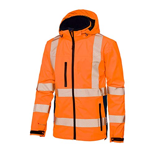 Top Swede 6718-20-04 Modell 6718 Hi Vis Wetterschutz Jacke, Orange, Größe S von Top Swede