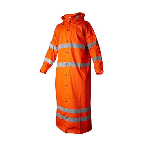 Top Swede 9095-20-06 Modell 9095 Hi Vis Knöchellang Regenmantel, Orange, Größe L von Top Swede