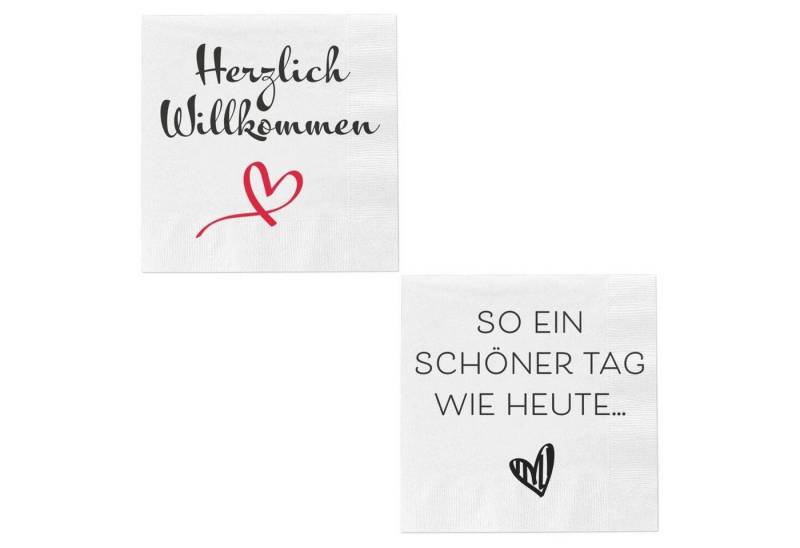 Top Ten Handels GmbH Papierserviette 48x Servietten 20er 33x33cm 3 lagig BBQ Grillen Papiertuch Einweg Part von Top Ten Handels GmbH