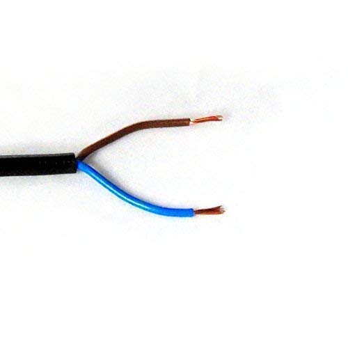 Schlauch-Leitung, schwarz, 2 adrig, H05 VV-F 2G 0,75 mm² für flexible Verlegung, 300V, Strom-Kabel für mittlere Beanspruchung (50m) von Top Ten