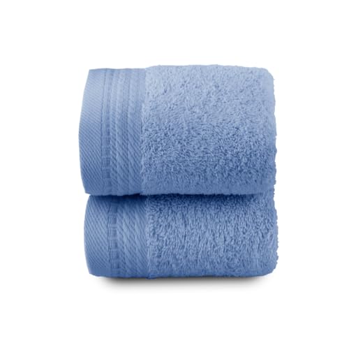 Top Towel – Premium – Große Badetücher – Badezimmerhandtücher – 2 Gesichts- oder Bidethandtücher – 30 x 50 cm – 100% Baumwolle – 600 Gramm - Lavendel von Top Towel