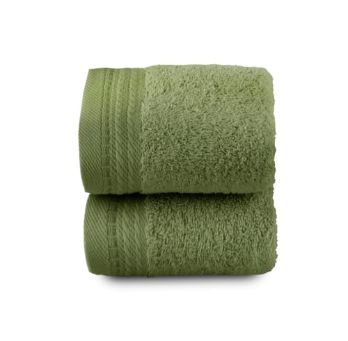 Top Towel – Premium – Große Badetücher – Badezimmerhandtücher – 2 Gesichts- oder Bidethandtücher – 30 x 50 cm – 100% Baumwolle – 600 Gramm - Blatt von Top Towel