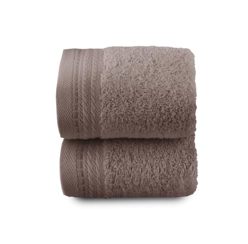 Top Towel – Premium – Große Badetücher – Badezimmerhandtücher – 2 Gesichts- oder Bidethandtücher – 30 x 50 cm – 100 % Baumwolle – 600 Gramm - Nerz von Top Towel