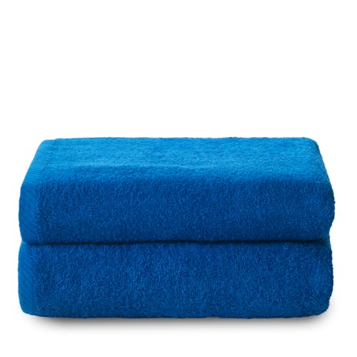 Top Towel 2er-Set Badetücher, Badetücher, 100% Baumwolle, 400 g/m², 70 x 140 cm von Top Towel