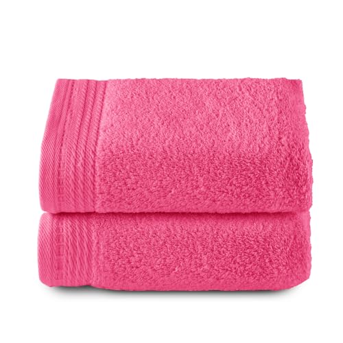 Top Towel - Premium - Große Badetücher - Badetücher - 2 Handtücher - 50 x 100 cm - 100% Baumwolle - 600 Gramm - Erdbeere von Top Towel