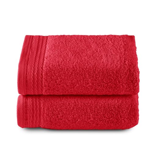 Top Towel - 2er-Set Handtücher - Badetücher - 100% gekämmte Baumwolle - 600 g/m² - Maße 100 x 50 cm von Top Towel