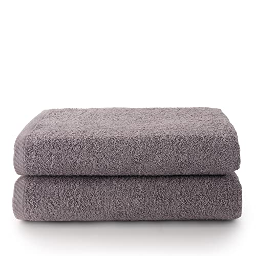 Top Towel - Plus - Große Badetücher - Badetücher - 2 Duschtücher - 100x150 cm 100 % Baumwolle - Grau Top Towel - Plus - Große Badetücher - Badetücher - 2 Duschtücher - 100x150 cm 100 % Baumwolle - Grau von Top Towel