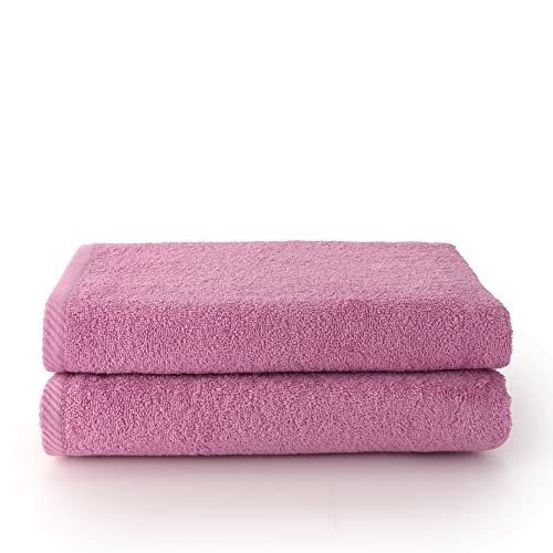 Top Towel - Plus - Große Badetücher - Badetücher - 2 Duschtücher - 100x150 cm 100 % Baumwolle - Malve Top Towel - Plus - Große Badetücher - Badetücher - 2 Duschtücher - 100x150 cm 100 % Baumwolle - Malve von Top Towel