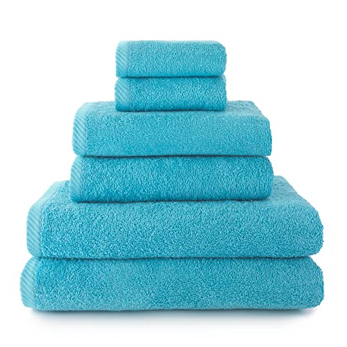 Top Towel - Combo - Große Badetücher - Badezimmerhandtücher - 2 Gesichts- oder Bidethandtücher + 2 Hand- oder Waschbeckenhandtücher + 2 Duschtücher - 100 % Baumwolle - Aquamarin Top Towel - Combo - Große Badetücher - Badezimmerhandtücher - 2 Gesichts- oder Bidethandtücher + 2 Hand- oder Waschbeckenhandtücher + 2 Duschtücher - 100 % Baumwolle - Aquamarin von Top Towel