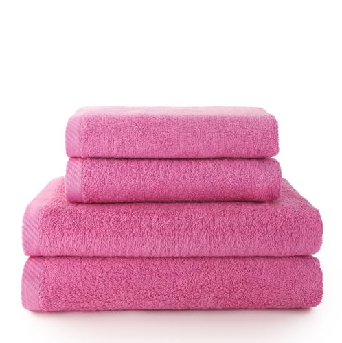 Top Towel - Combo - Große Badetücher - Badezimmerhandtücher - 2 Hand- oder Waschbeckenhandtücher + 2 Duschtücher - 100 % Baumwolle - Erdbeer Top Towel - Combo - Große Badetücher - Badezimmerhandtücher - 2 Hand- oder Waschbeckenhandtücher + 2 Duschtücher - 100 % Baumwolle - Erdbeer von Top Towel