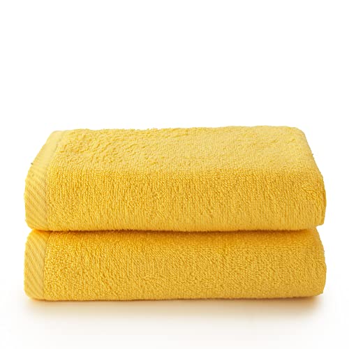 Top Towel - Plus - Große Badetücher - Badezimmerhandtücher - 2 Hand- oder Waschbeckenhandtücher - 50x100 cm - 100 % Baumwolle - Zitrone Top Towel - Plus - Große Badetücher - Badezimmerhandtücher - 2 Hand- oder Waschbeckenhandtücher - 50x100 cm - 100 % Baumwolle - Zitrone von Top Towel