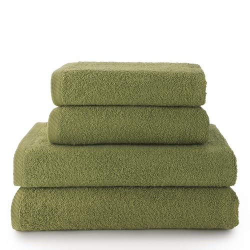 Top Towels – 2 Handtücher und 2 Badetücher oder Duschtücher – 100% Baumwolle – 500 g/m² von Top Towel