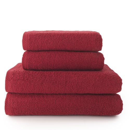 Top Towels - Handtuch-Set - Packung mit 2 Handtüchern und 2 Badetüchern - 100% Baumwolle - 500 g/m14 von Top Towel