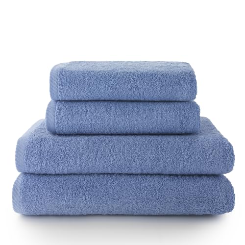 Top Towels – 2 Handtücher und 2 Badetücher oder Duschtücher – 100% Baumwolle – 500 g/m² von Top Towels