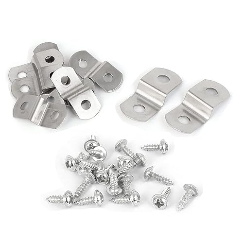 TOP-VIGOR 10 Stück Metall Z-Form Foto Bilder Halterungen Rahmen Hosenträger mit Schrauben 30 mm x 13 mm x 6 mm von Top-Vigor