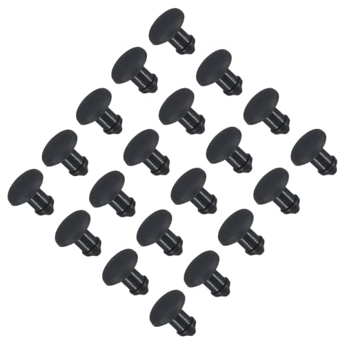 TOP-VIGOR 30Stk Silikon Einrastende Lochstopfen – 3mm Durchmesser – Gummi Panel Abdeckkappen Rund – wasserdichte Dichtungsstopfen Für Küche, Badezimmer, Garagen – Schwarz von Top-Vigor