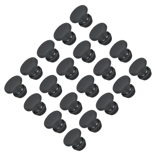 TOP-VIGOR 30Stk Silikon Einrastende Lochstopfen – 6mm Durchmesser – Gummi Panel Abdeckkappen Rund – wasserdichte Dichtungsstopfen Für Küche, Badezimmer, Garagen – Schwarz von Top-Vigor
