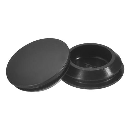 TOP-VIGOR 8Stk Silikon Einrastende Lochstopfen – 22-24mm Durchmesser – Gummi Panel Abdeckkappen Rund – wasserdichte Dichtungsstopfen Für Küche, Badezimmer, Garagen – Schwarz von Top-Vigor
