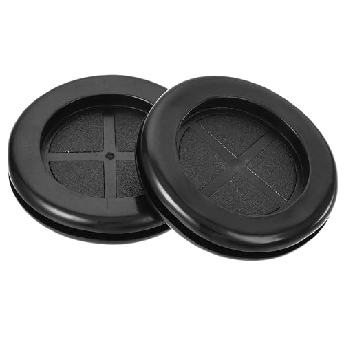 TOP-VIGOR Runde Gummidichtungen, doppelseitig, schwarz, synthetischer Gummi, Lochstopfen für elektrische Kabel- und Steckerschutz, 40 mm, 4 Stück von Top-Vigor