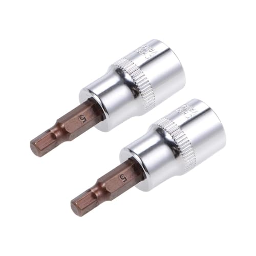 TOP-VIGOR Sechskant-Bit-Stecknuss, 3/8-Zoll-Antrieb x H5 (5 mm) Inbusschlüssel, Premium-S2-Stahl-Bits, Sechskant-Bit mit 48 mm Länge für Drehmomentschlüssel, Ratschenschlüssel, Schlagbohrmaschinen, von Top-Vigor