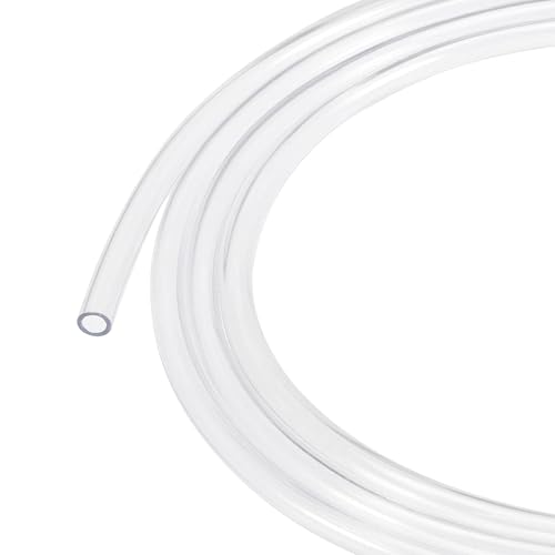 TOP-VIGOR Transparenter PVC-Vinylschlauch mit 4,5 mm Innendurchmesser, 6,5 mm Außendurchmesser, 5 m Länge, lebensmittelecht, flexibler Wasserschlauch, Kunststoffschlauch zum Umfüllen von Wasser, Öl, von Top-Vigor