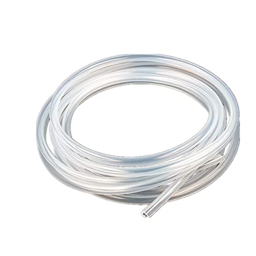 TOP-VIGOR Transparenter Silikonschlauch, 8 mm ID x 12 mm Außendurchmesser, 5 m Länge, lebensmittelechtes Silikon-Gummischlauch, Luftschlauch für Pumpenübertragung, transparent von Top-Vigor