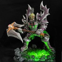 100% Handmodelliert 11Inch Statue Für Warcraft - Beinschützer Mit Beleuchtungsbasis von TopClayArts