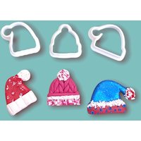 Wintermütze Form Ausstechformen, Polymer Clay Nikolausmütze 3D Gedruckte Weihnachtsmütze Schmuck Ausstechform von TopCreativeVibes