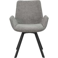 Armlehnenstühle im Skandi Design Webstoff & Metall (2er Set) von TopDesign