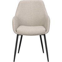 Polsterstühle in Beige im Skandi Design Stoffbezug (2er Set) von TopDesign