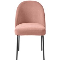 Esstisch Stühle Rosa aus Chenillegewebe Gestell aus Metall (2er Set) von TopDesign