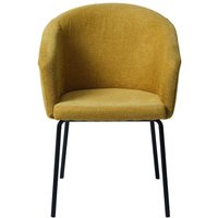 Wohnzimmer Stuhl in Gelb und Schwarz Gestell aus Metall (2er Set) von TopDesign