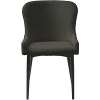 Polster Esstisch Stühle in Dunkelgrau Schwarz (2er Set) von TopDesign