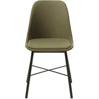 Esstisch Stühle in Oliv Grün Webstoff und Metall (2er Set) von TopDesign