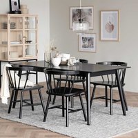 Schwarze Essgruppe Windsor Stil Stühle vier Sitzplätzen (fünfteilig) von TopDesign