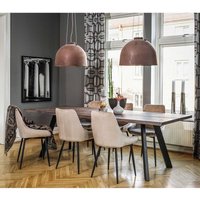 Esszimmer Gruppe Stühle Beige sechs Sitzplätzen (siebenteilig) von TopDesign