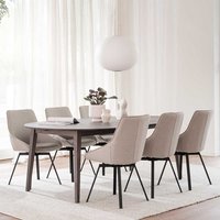 Essgruppe im Skandi Design sechs Stühle (siebenteilig) von TopDesign