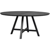 150 cm Durchmesser Tisch mit Massivholzplatte Metall Vierfußgestell von TopDesign