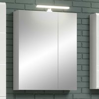 2-türiger Badezimmer Spiegelschrank in Weiß 60x75x16 cm von TopDesign