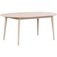 Ausziehbarer Esstisch in Eiche White Wash massiv oval von TopDesign