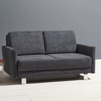 Ausziehsofa in Blaugrau Microvelour Made in Germany von TopDesign