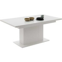 Ausziehtisch weiss modern 77 cm hoch Kulissenauszug von TopDesign