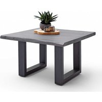 Baumkanten Sofatisch in Grau Akazie Massivholz und Metall von TopDesign